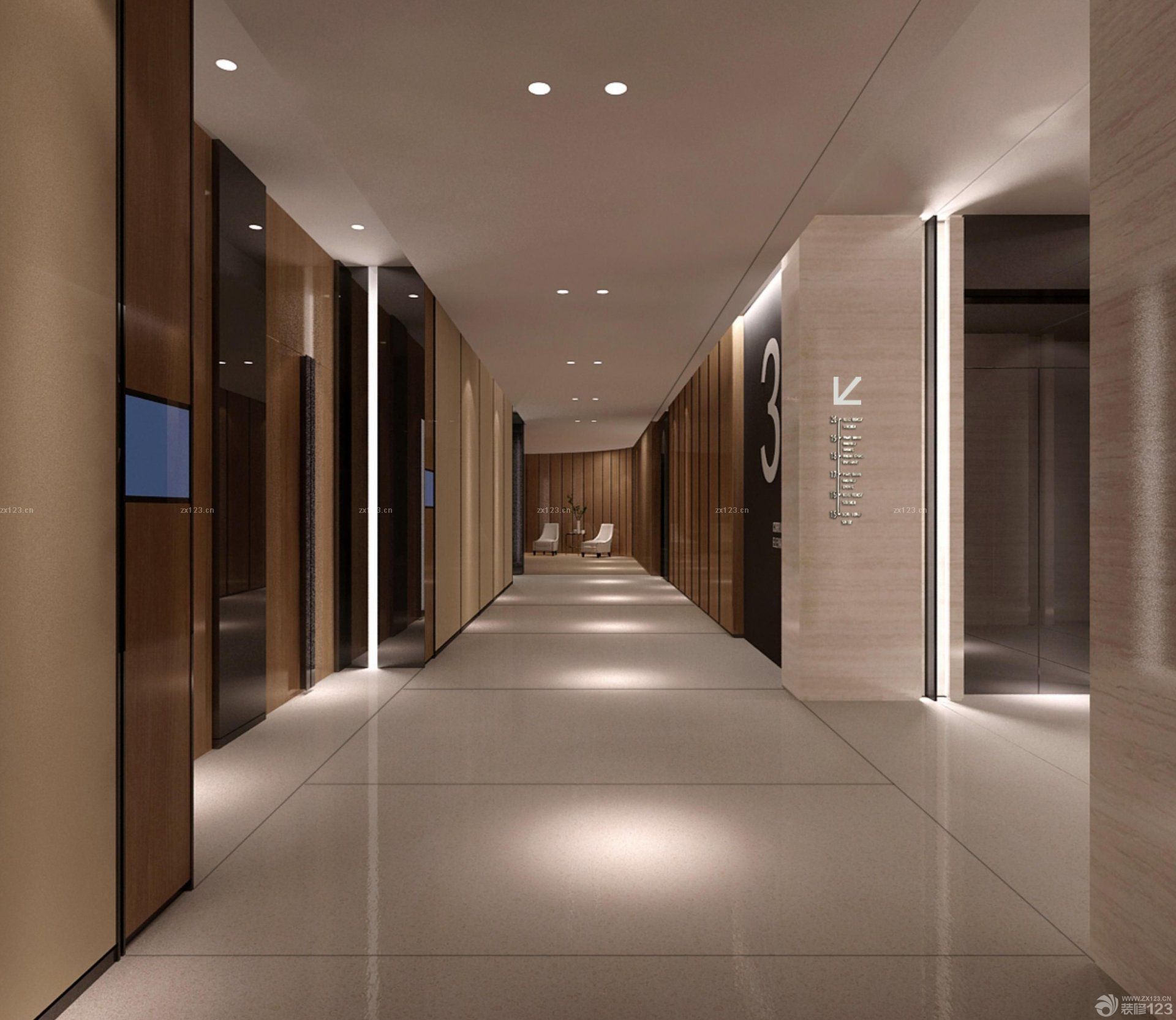 写字楼大堂过道玄关设计实景图片