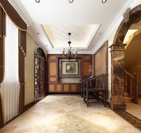 古典欧式风格别墅家庭拱形门洞装修图