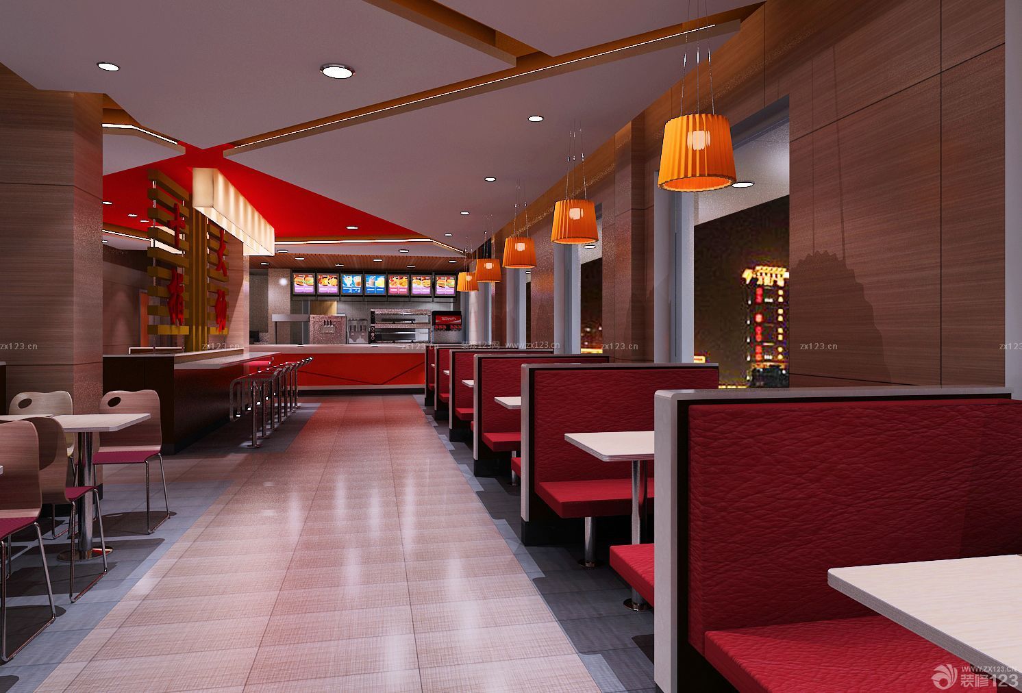 后现代设计风格餐厅店面装潢装修效果图