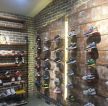 运动鞋店内墙砖装修鞋架效果图
