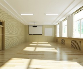 学校装修设计 浅色木地板
