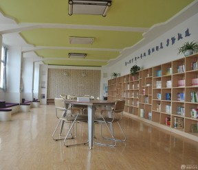 学校图书馆书架装修效果图片