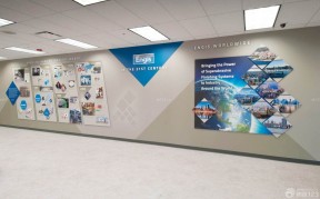 公司现代形象墙效果图 形象墙设计