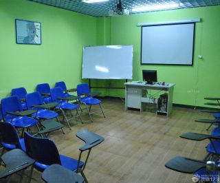 学校教室绿色墙面装修效果图片