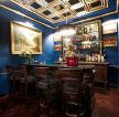 唯美家庭酒吧装修风格蓝色墙面效果图片