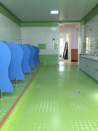 学校卫生间拼花地砖装修效果图片