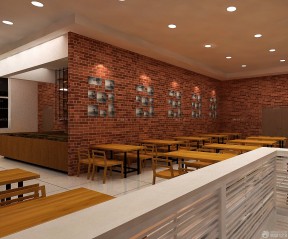 学校餐厅装修 墙砖墙面装修效果图片