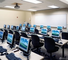 学校电脑房装修图片 多功能椅子装修效果图片
