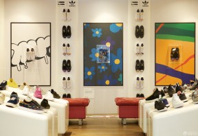 个性鞋店装修效果图 背景墙装饰装修效果图片
