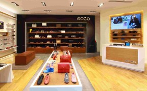外贸鞋店装修效果图 浅色木地板