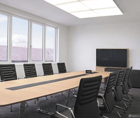 学校会议室效果图 现代简单装修