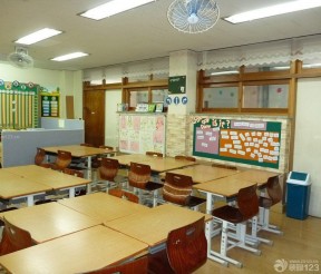 学校书桌效果图 教室布置设计