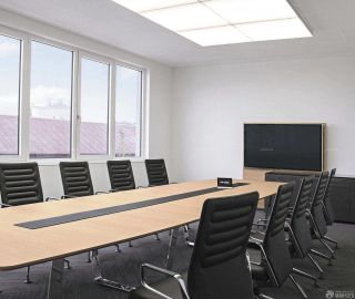 学校会议室现代简单装修效果图图片