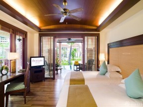 普吉岛泰式装修宾馆卧室吊顶造型装修效果图片
