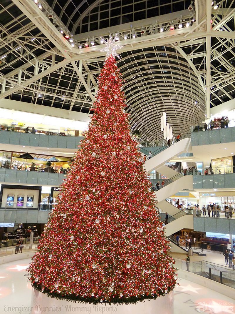 简约圣诞节大型商场装饰中庭设计