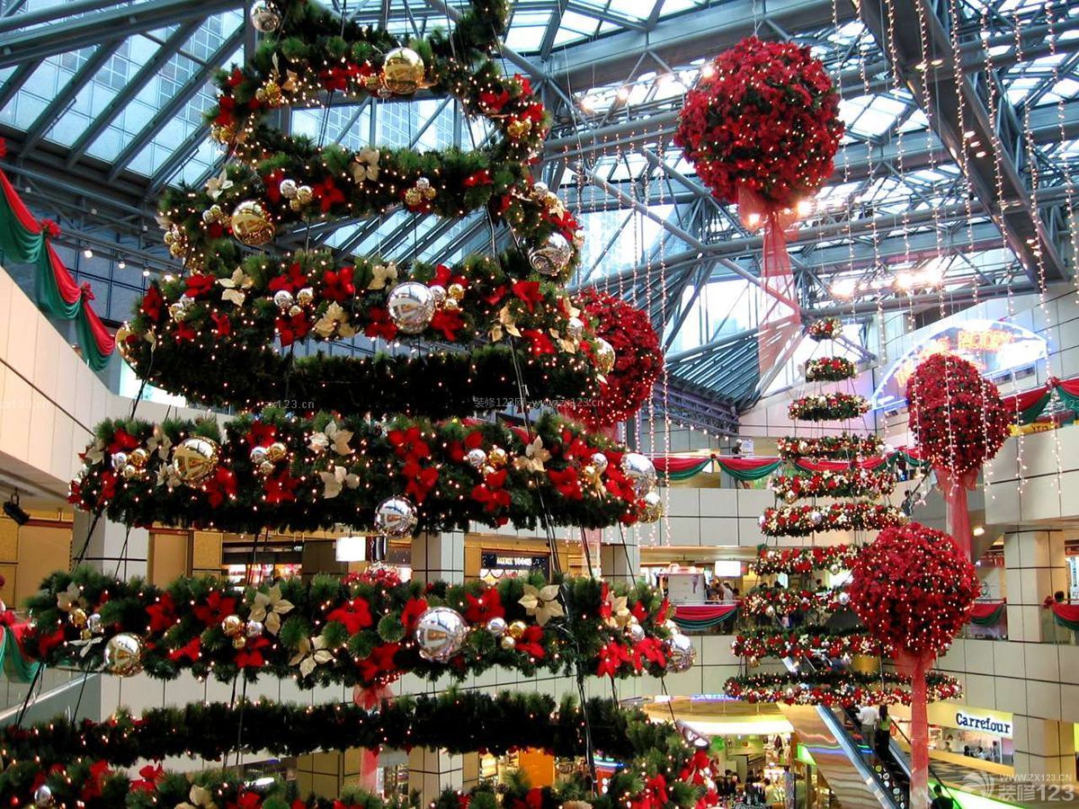 圣诞节大型商场布置效果图