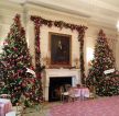 豪华欧式别墅圣诞节布置图片大全