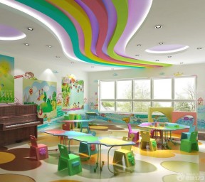 苏州学校幼儿教室天花板装修案例