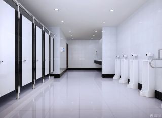 商场厕所白色地砖装修效果图片