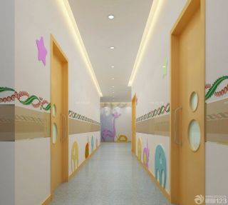 幼儿园学校走廊装修效果图片大全