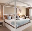 泰式卧室四柱床设计装修效果图