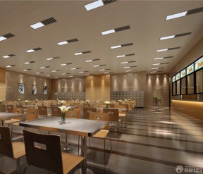 学校食堂集成吊顶灯装修效果图片大全2023