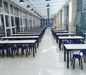学校食堂装修效果图 白色地砖装修效果图片