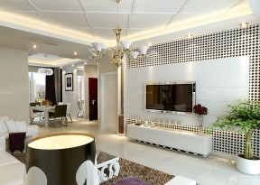 客厅石膏线吊顶效果图 现代家装设计效果图