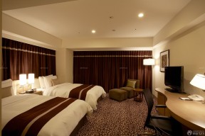 普吉岛泰式装修宾馆 褐色窗帘装修效果图片