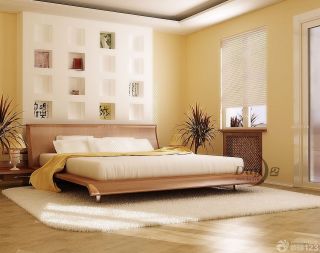 主卧室床头墙面空间利用装修效果图欣赏