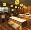 日本酒吧装修实木地板贴图效果图