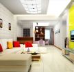 客厅黄色电视背景墙墙面装饰装修效果图