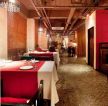 泰式餐厅小格子地砖装修效果图片