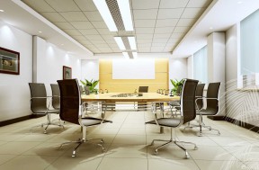 会议室布置图 黄色墙面装修效果图片