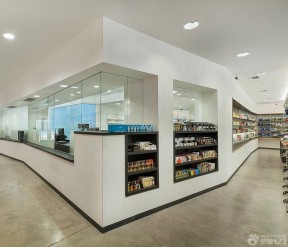 药店装修设计效果图 大理石地板砖