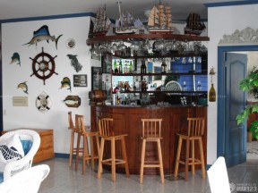 家庭酒吧装修设计 地中海风格