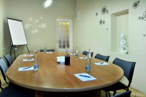 小型会议室效果图 墙面装饰装修效果图片