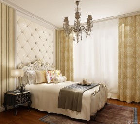 卧室飘窗装修效果图 欧式窗帘装修效果图片