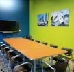 小会议室绿色墙面装修效果图片