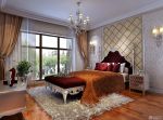 欧式新古典风格婚房卧室布置图片