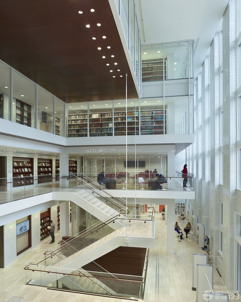 大型图书馆室内楼梯设计图