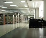 大型图书馆室内集成吊顶灯设计效果图片