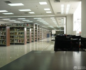 大型图书馆设计 集成吊顶灯