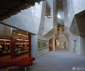 国外大型图书馆室内设计效果图片