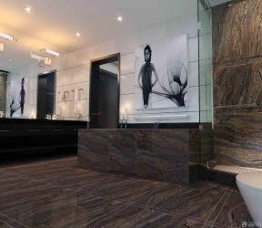 卫浴展厅大理石地砖装修效果图片