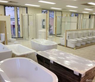 2023大型卫浴展厅室内隔断效果图片