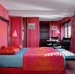 粉色卧室条纹壁纸装饰装修效果图片