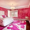 粉色卧室室内壁纸装修效果图