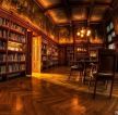 古典图书馆室内仿木地板地砖装修效果图片