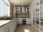 欧式室内敞开式厨房玻璃门设计装修图